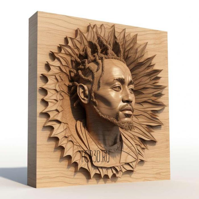 Kendrick Lamar 1 stl model for CNC